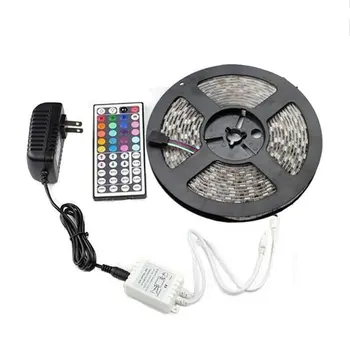 

5M Waterproof Car Led Strip Light 3528Rgb Color Marquee With Controller Set Car Decoration Party Accessries