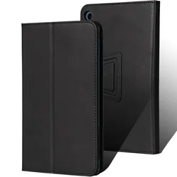 Mingfeng Adjustable Folding Stand Tablet Case with PU Leather Cover for Blackview Tab6 8.0 (Black)