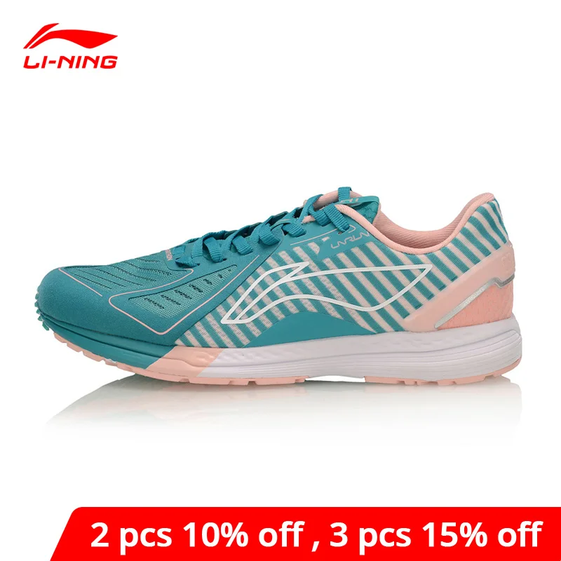 Li Ning Для женщин Средний гоночная обувь Профессиональный марафон кроссовки
