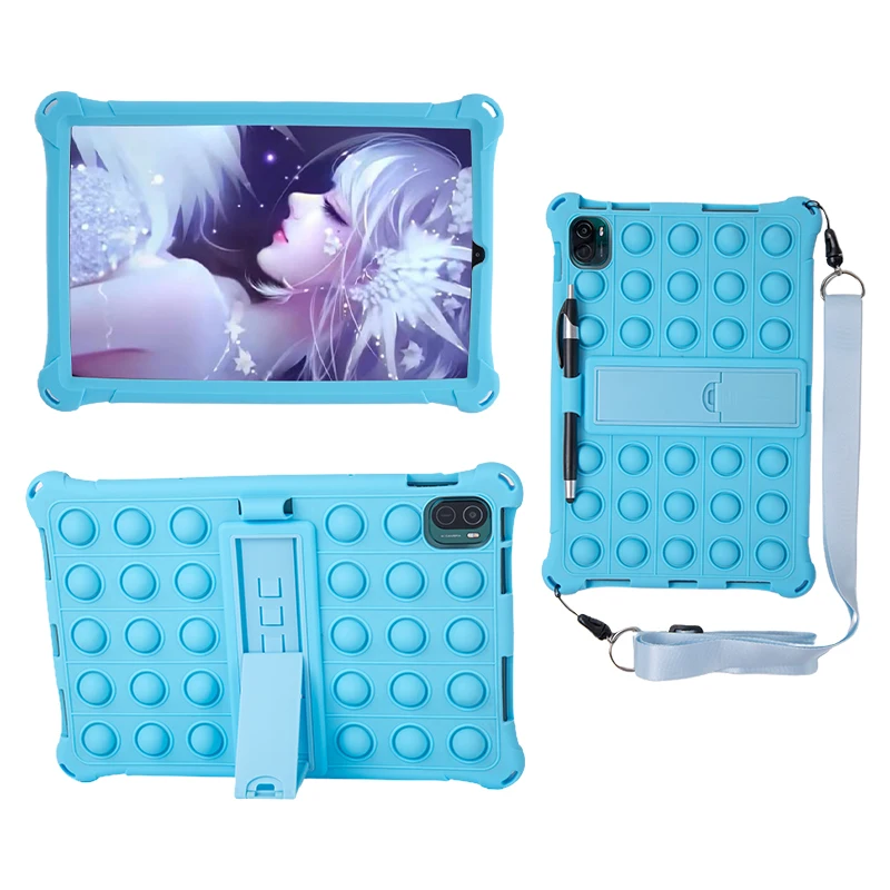 Capa de silicone bolha macia infantil, capa