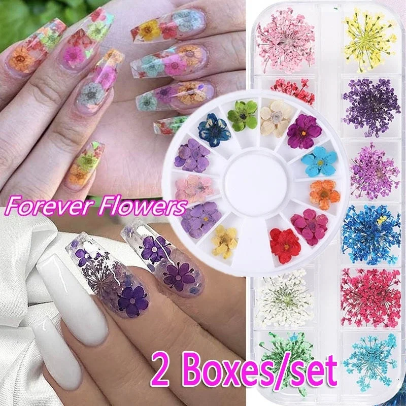 

2 Boxes/set Nail Flower