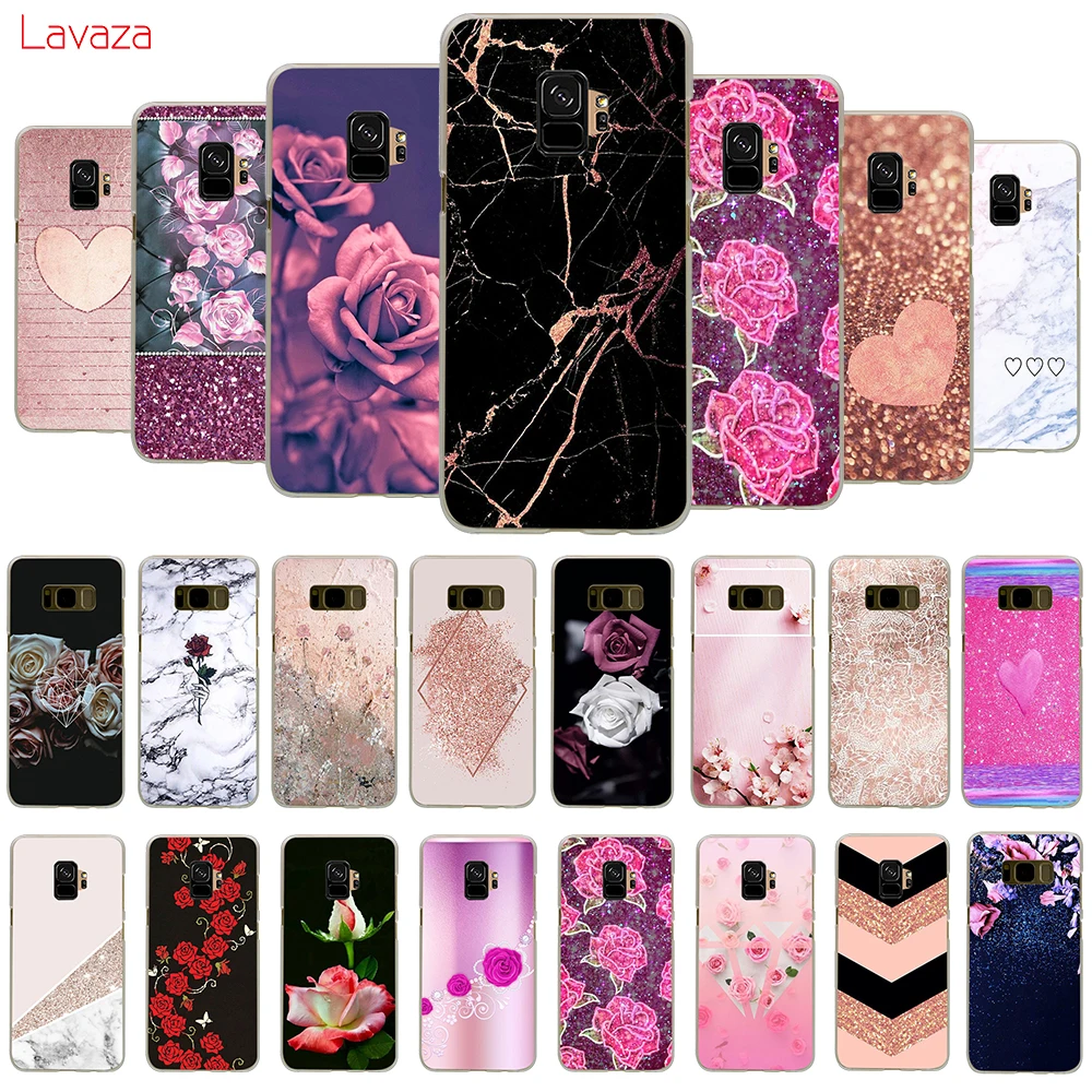 Gold Pink rose Glitter Hard Case for Samsung Galaxy J4 J6 Plus Prime Core J7 Duo J8 A2 A20e A70s Cover | Мобильные телефоны и