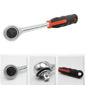 

3/8 inch 43 Teeth Mini Ratchet Wrench Chromium Vanadium Steel Labor-Saving Wrench Socket Spanner Car Vehicle Repair Tools