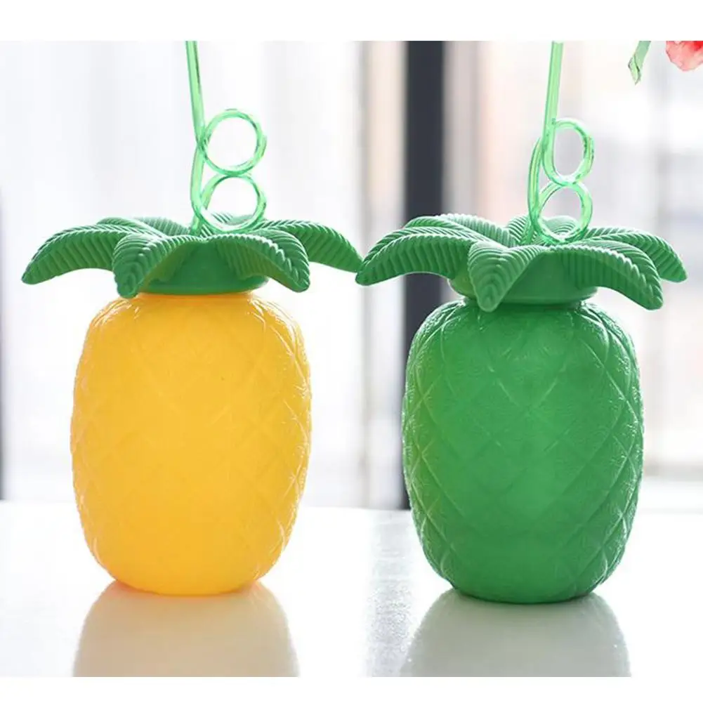 

MeterMall Pineapple Modeling Shape Straw Cup for Beverages Water Drinking