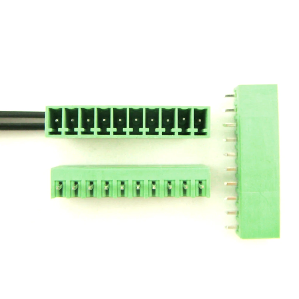 (50 шт./лот) 15EDG-3.5-10P прямой контакт PCB винтовой клеммный блок разъем 3 5 мм Шаг 10