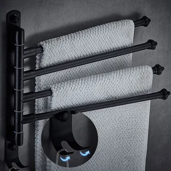 

Wall Mounted Towel Rail Holder Stainless Steel Swivel Rack for Bathroom Kitchen JA55