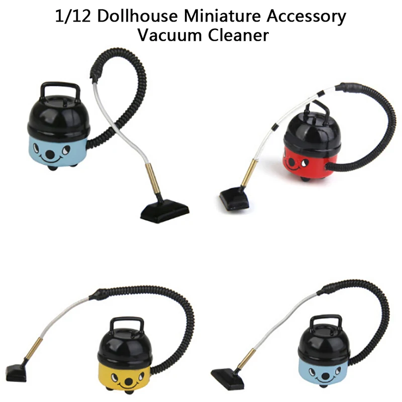 1PCS Vacuum Cleaner Black and Blue 1/12 Dollhouse Miniature Accessory Baby Toys 3