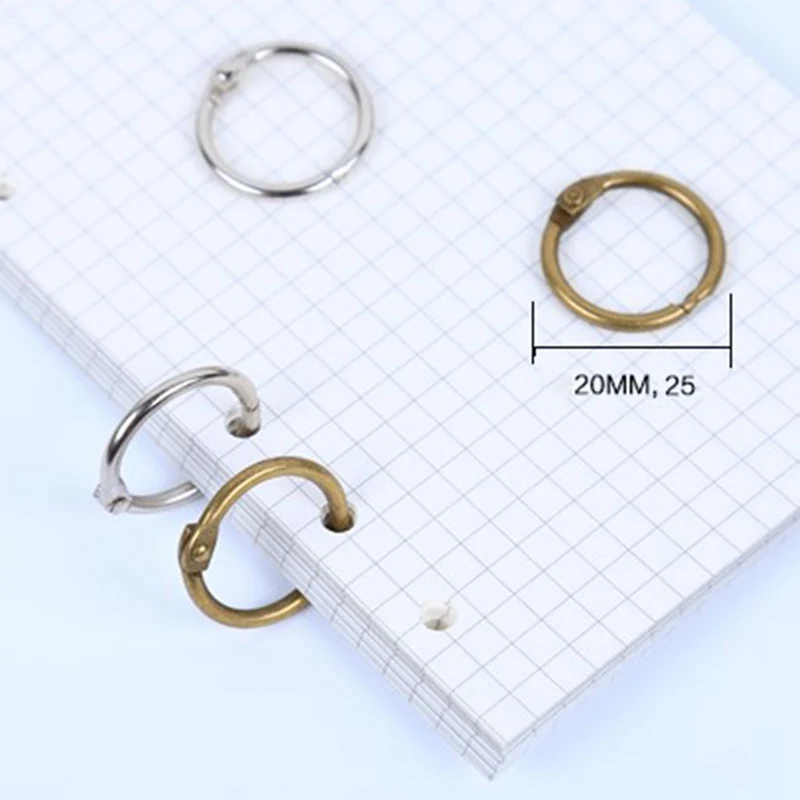 Креативное железное кольцо для хранения, Круглый обруч, ручная книга, сделай сам, кольцо для карт, несвязанные Простые Кольца, 10 шт., связывающее кольцо с Дырокол