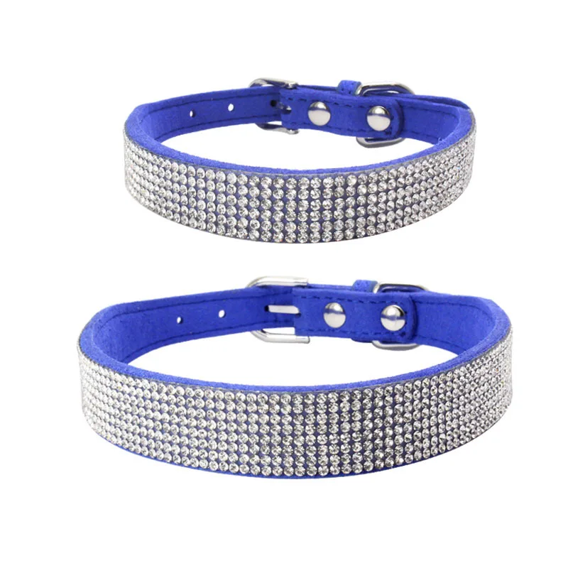 Bling Rhinestone Puppy Cat Collars Adjustable Leather Bowknot Kitten Collar For Small Medium Dogs Cats Chihuahua Pug Yorkshire 