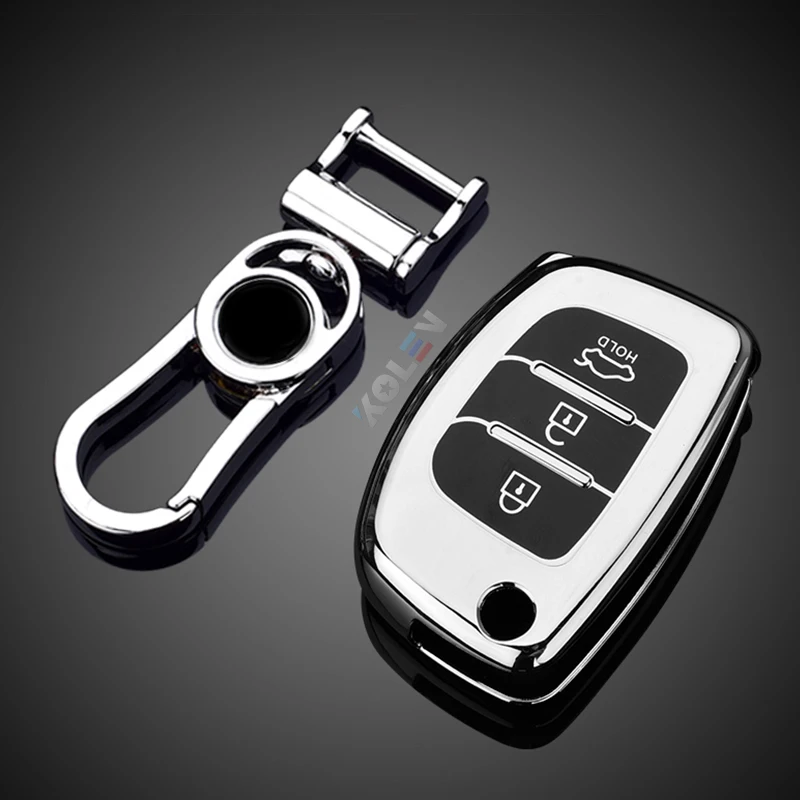 Cover chiave telecomando per Hyundai ix25 ix35 i10 i20 Solaris Tucson Sonata Santa Fe Sport elantra Creta Verna - H21c8cc23c8a848ab96771ff96319d6e4t
