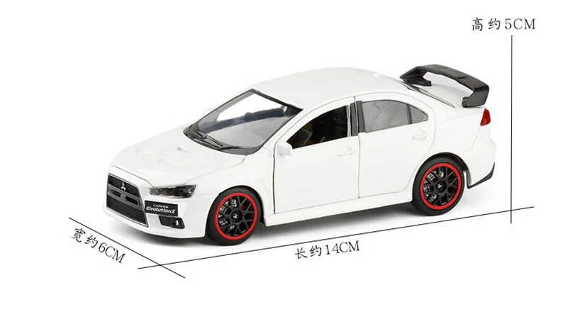 1/32 Mitsubishi Lancer EVO X 10 литой модельный автомобиль игрушки для детей Коллекция Подарки