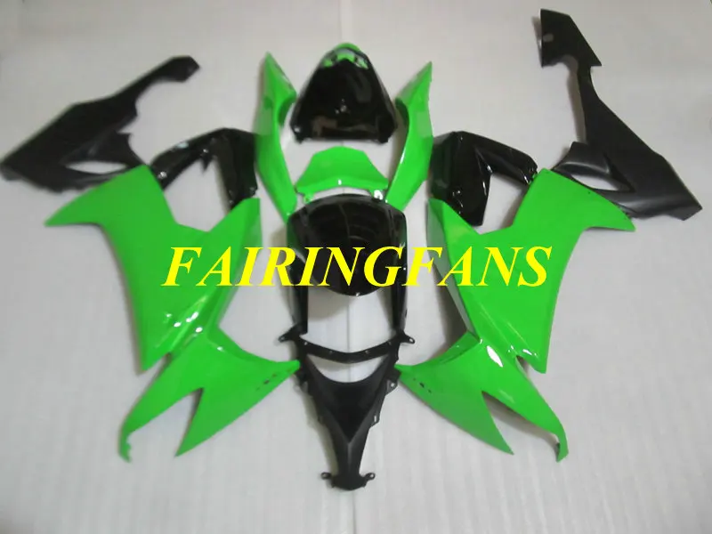 Комплект обтекателей для мотоцикла KAWASAKI Ninja ZX10R 08 09 10 ZX 10R 2008 2009 2010 зелено-черные