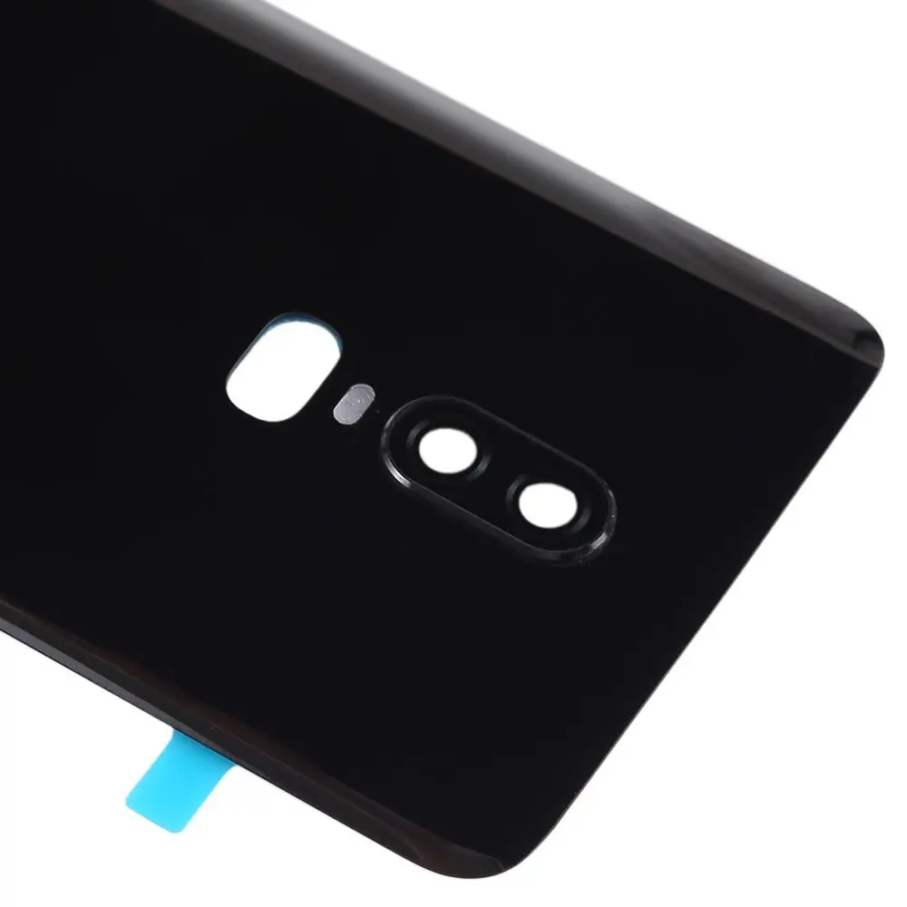 Для ONEPLUS 6 гладкая поверхность задняя крышка батарейного отсека для OnePlus 1+ 6 шесть с Замена объективов камеры