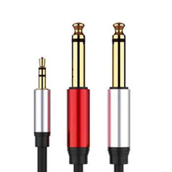 

3.5mm to Dual 6.5mm Adapter Jack Audio Cable 3.5 Jack Splitter Audio Cord For Mixer Amplifier Speaker 3.5 to 6.5 AUX Adapter