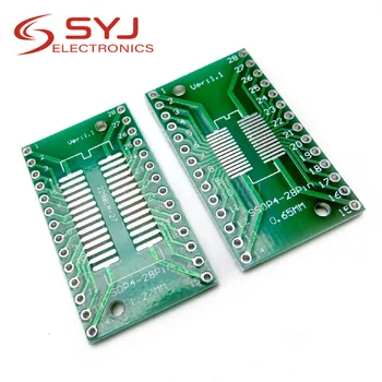 

5pcs/lot TSSOP28 SSOP28 SOP28 to DIP28 Transfer Board DIP Pin Board Pitch Adapter In Stock