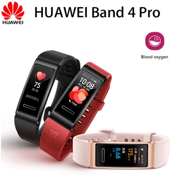 

Original Huawei Band 4 Pro GPS Amoled 0.95' Full Color Touchscreen Waterproof Metal Swim Heart Rate Sensor Sleep Bracelet