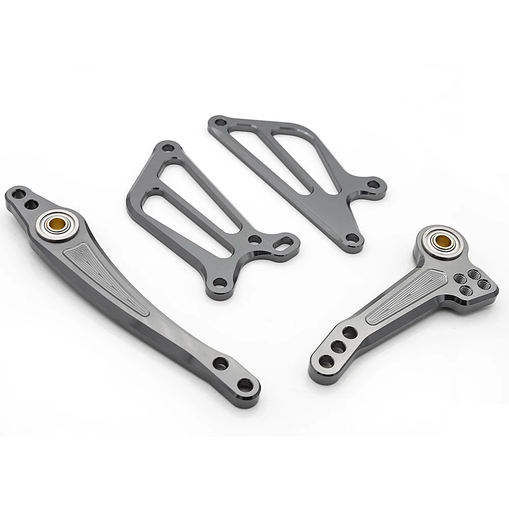 ForHonda CBR500R/400R/CB500F/400F 2013- CNC алюминиевый сплав Подножка для ног для мотоцикла педаль Rearset Часть Аксессуары - Цвет: Grey