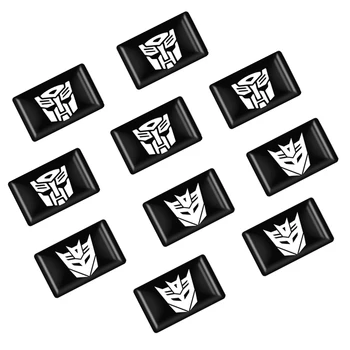 

10pcs/lot 3D Car Stickers Cool Autobots Logo Car Styling epoxy Transformers Villain Badge Emblem Decal Car Accessories