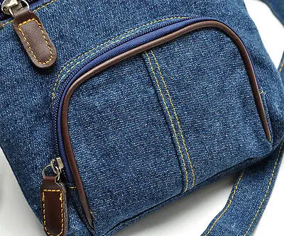 Новая повседневная сумка-тоут через плечо сумка-мессенджер сумка с передним карманом синяя джинсовая стильная сумка