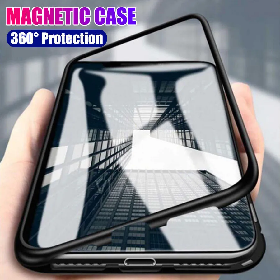360 Full Cover Metal Magnetic Adsorption Flip Case For Samusng Galaxy S10E S10 S9 S8 Plus M20 M30 A30 A50 A70 Note 9 8 A7 A9 |