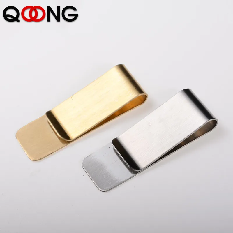 Lettering Stainless Steel Brass Men Money Clip Wallet Card Folder Holder Hollow Design Card ID Case Clip Wallets for Men
