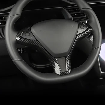 

Carbon Fiber Lift Window Switch Steering Wheel Outlet Cover Sticker Protector Frame Interior Modified Decor for Tesla Model 3