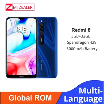 

2019 Global ROM Xiao Redmi 8 Smartphone 3GB RAM 32GB ROM Snapdragon 439 10W Fast Charging 5000 mah Battery Cellphone