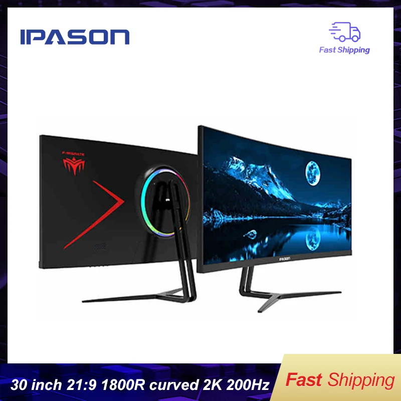  IPASON Gaming monitor QR302W 30-inch 2K/highly refresh rate 200hz display widescreen 21:9 with PS4 