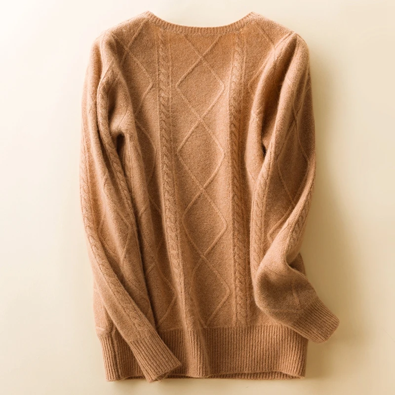 New 100% Pure Goat Cashmere Knitted Sweater Women