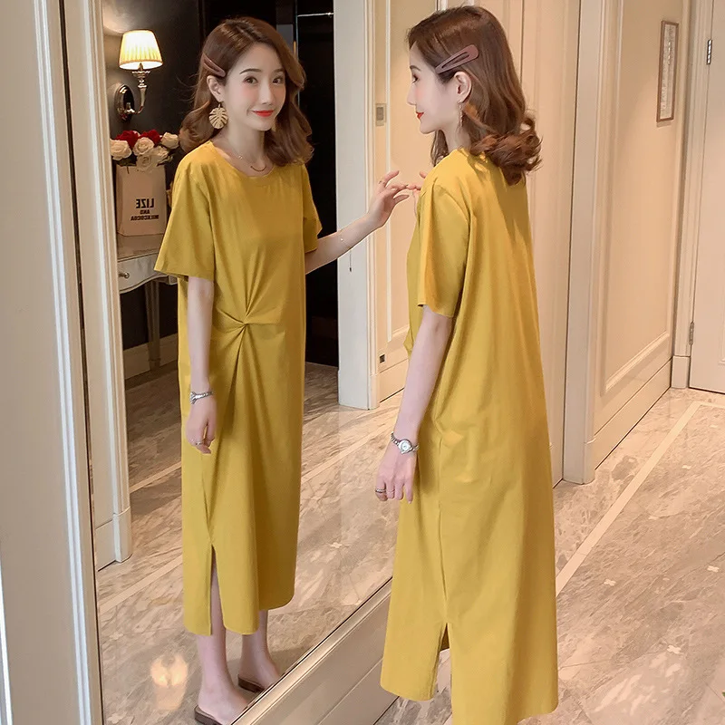 

Maternity Clothes 2019 Summer New Style Korean-style Fashion Mid-length Loose And Plus-sized Pregnant Women Dress