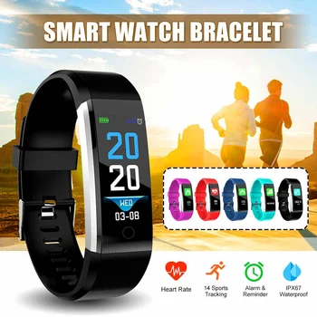 

Fitness Tacker ID 115 Plus Smart Watch Bracelet Heart Rate Blood Pressure Monitor