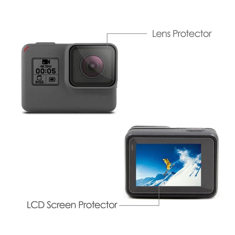 3 комплекта ультрапрозрачное защитное покрытие из закаленного стекла для GoPro Hero 5