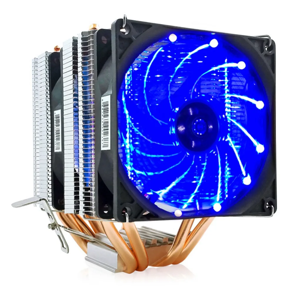 Компьютерные тепловые аксессуары для раковины cpu охладитель воздуха Низкий рабочий шум красочный свет одиночный двойной вентилятор 3 цвета