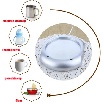 

USB Tea Coffee Cup Mug Warmer Heater Pad With 4 Port USB Hub Electrically Insulated Beverage Heater Coffee Insulation Mat