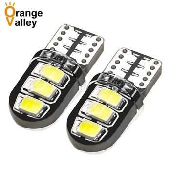 

200Pcs T10 W5W 6Led 2835 Waterproof 6SMD Car Led Wedge Light Marker Side Dome Lamp Turn Reverse License Plate Bulb