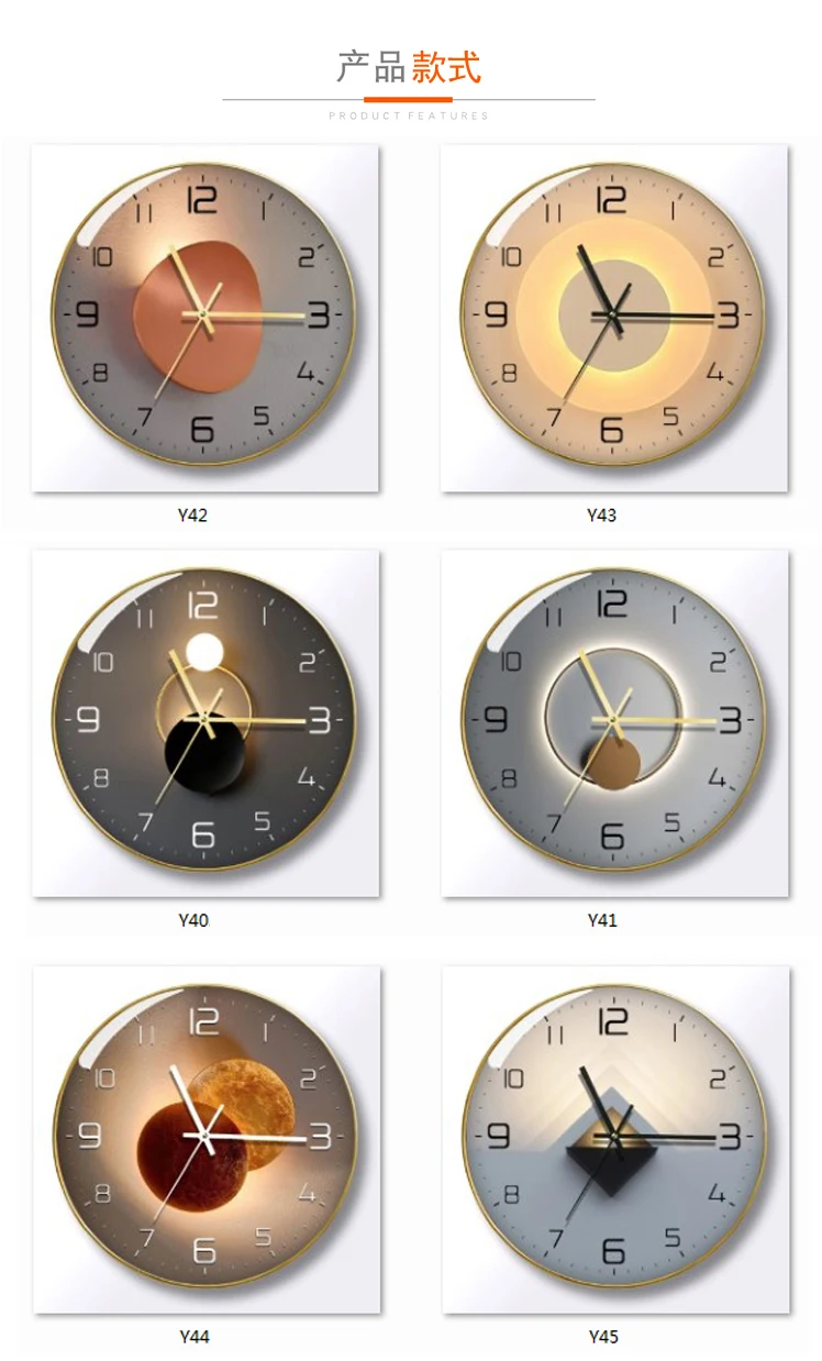 Home Living Room Decor Creative Wall Clock 3D Personality Clock Mute Dining Room Kitchen Cafe Room Decoration Wall Watch Bedroom