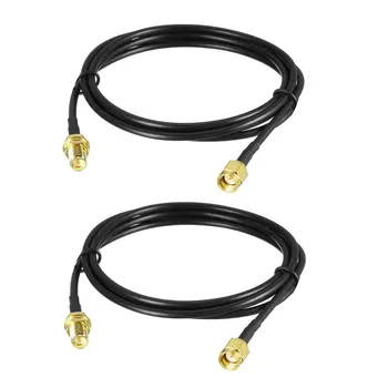 

uxcell Antenna Extension Cable RP-SMA Male to RP-SMA Female Low Loss RG174 4 ft 2pcs
