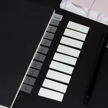 Drapeau en plastique Transparent 0.5x1.5 pouces, étiquette autocollante pour étiquette de Page d'instruction, fournitures de papeterie de bureau