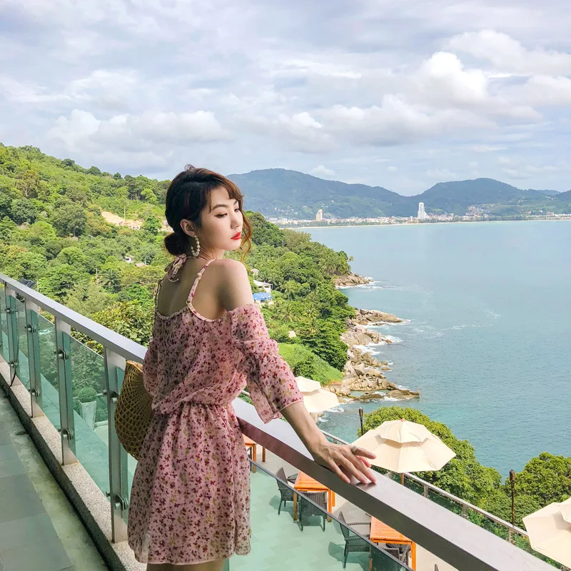 

2019 New Style Bathing Suit Women's Split Type-Slimming Korean-style Fashion Tour Bathing Suit Hot Springs Swimwear
