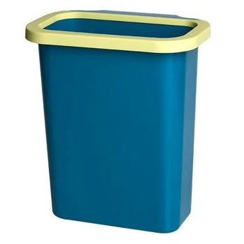 

FashionHanging Small Trash Can with Top Ring to Fix Garbage Bag for Kitchen Cabinet Door and Bathroom,Hanging Garbage Can