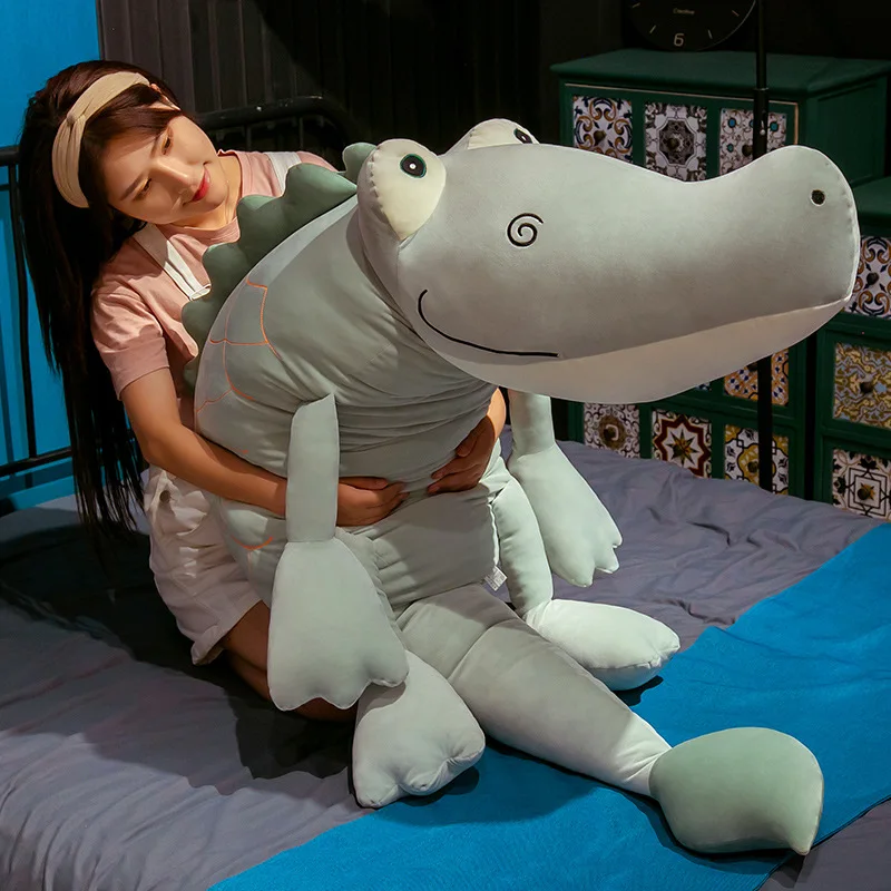 

1pc 100/130CM Creative Lying Long Leg Crocodile Plush Toys Lovely Stuffed Soft Animal Doll Birthday Gift for Boys Baby Kids