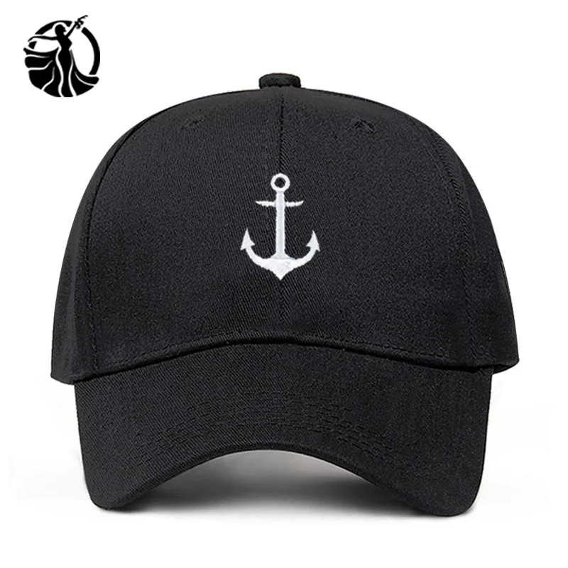 НОВАЯ шапка с вышивкой якоря хлопок хип хоп Мужские Женские шапки регулируемая бейсболка мода Гольф папа Кепка