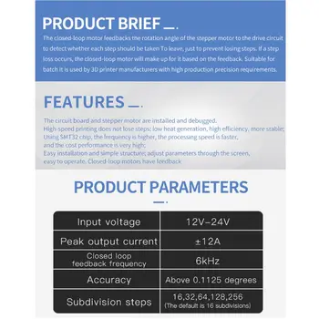 

MKS SERVO42A NEMA17 closed loop stepper motor Driver CNC 3D Printer Parts MOLA