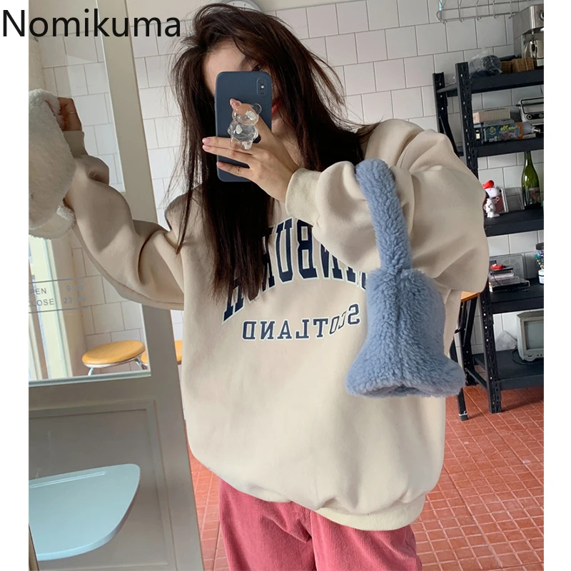 Свитшот Nomikuma женский в стиле хип-хоп винтажная уличная одежда японском Харадзюку