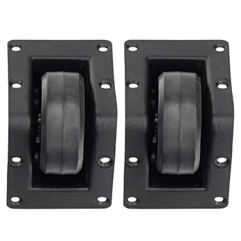 

2pcs Replacement Portable Recessed Edge Speakers Cases Cabinets Caster Durable Professional Easy Install Plastic Black For P4 P2