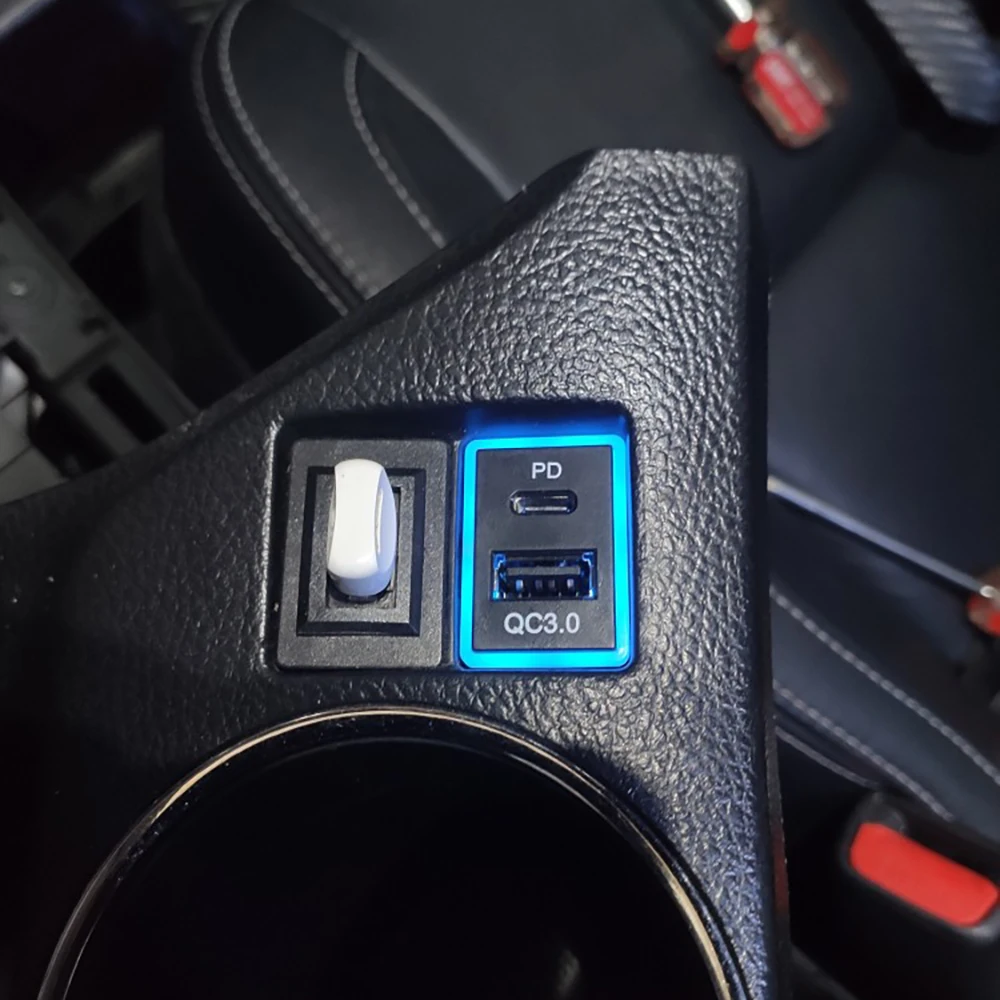 Автомобильное зарядное устройство CHELINK QC 3 0 с двумя портами разъемом USB type c для