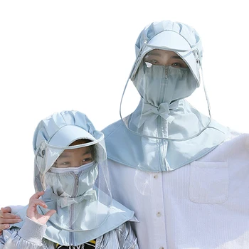 

UV-Resistant Hat Protective Cover Sun Cap Protective Hat Visor Cap Removable Dustproof Anti-Droplet Protective Face Shield