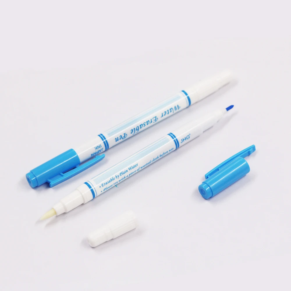 

1pc Double Head Water Erasable Pen Fabric Marker Replace Tailor Chalk Soluble Cross Stitch Chalk Tool Pencil Sewing Tools 14cm