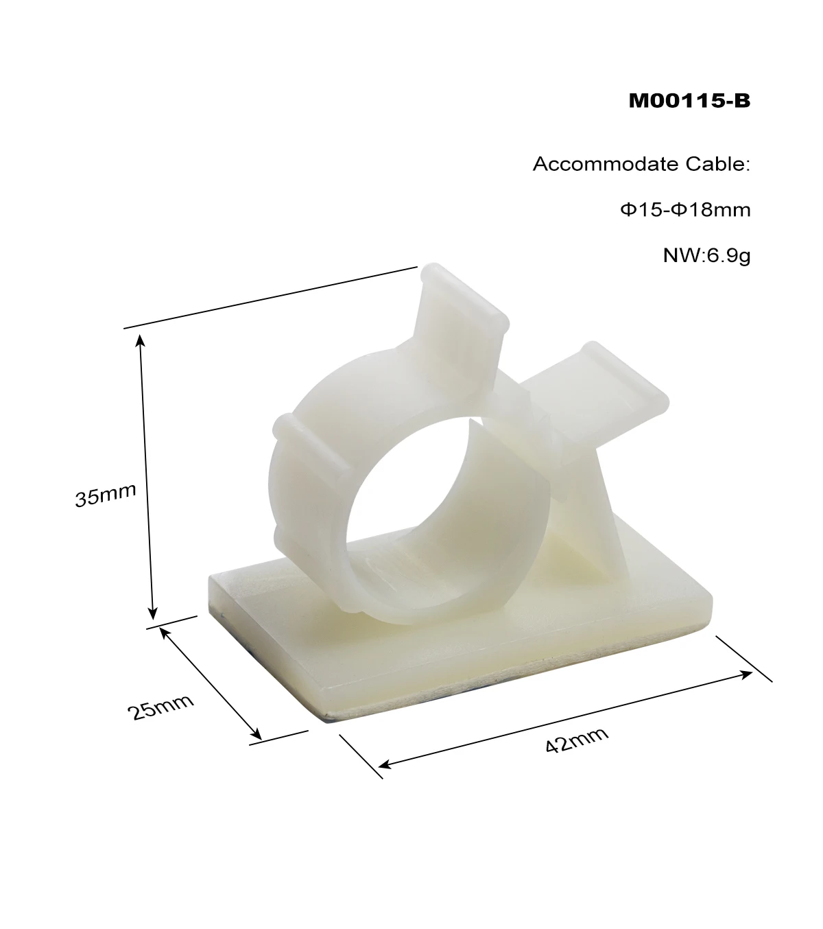 Description Picture 5 of item10pcs Lot Adjustable Self-Adhesive Wire Cable Ties Mounts Clamp Clip Organizer Holder, Desk Wire Cable Cord Management