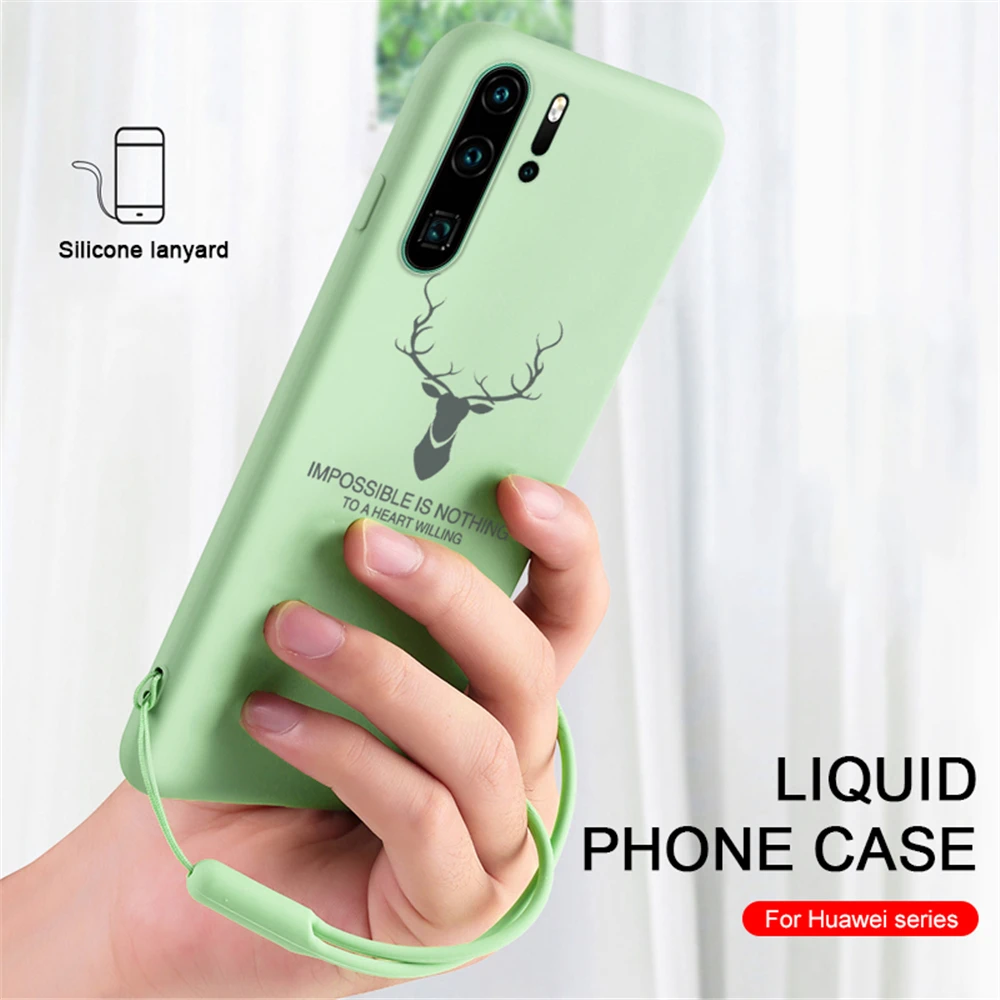Жидкий силиконовый чехол для Huawei P30 Pro мягкий ТПУ телефона lite легкая накладка